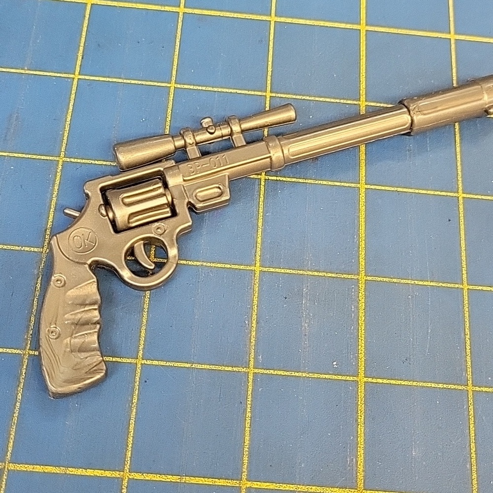 Metallic Toy Shotgun Pen - Silver 5" New
